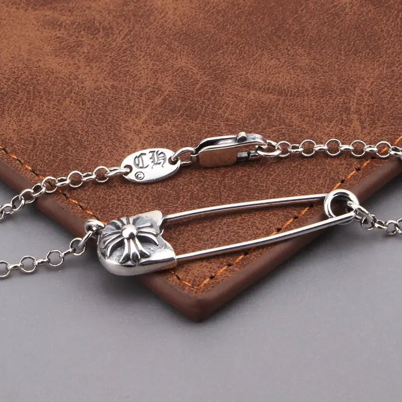 Retro cross pin necklace - Blade & Thread