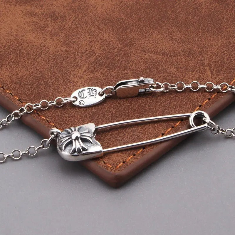 Retro cross pin necklace - Blade & Thread
