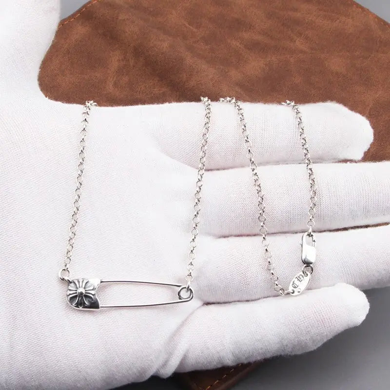 Retro cross pin necklace - Blade & Thread