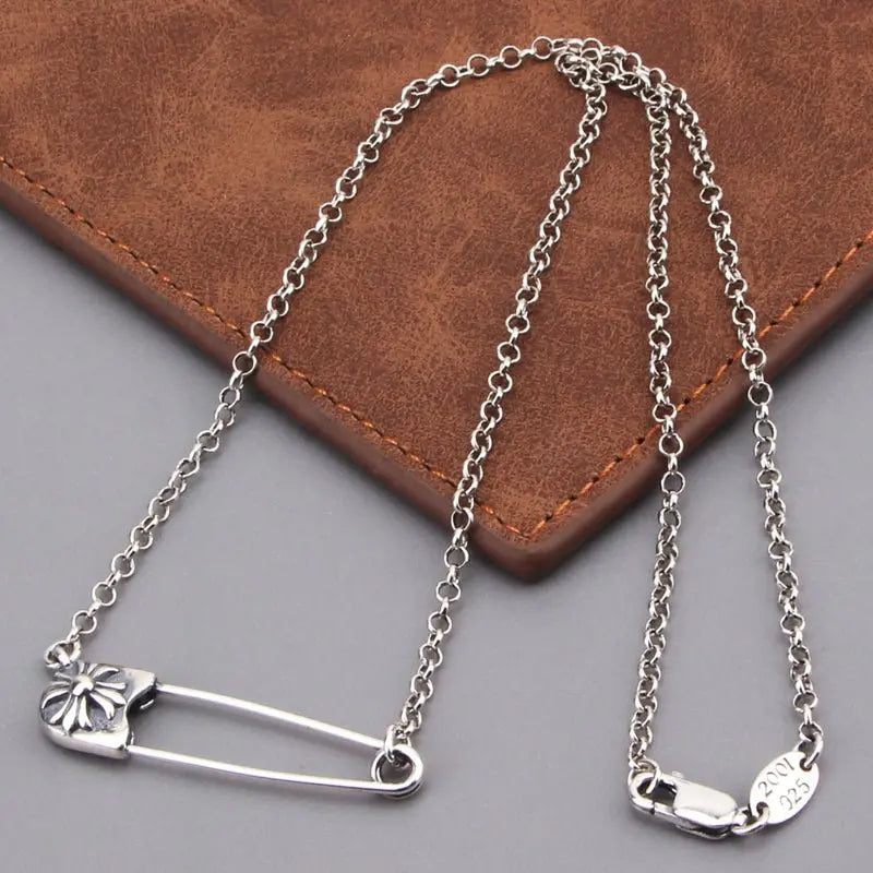 Retro cross pin necklace - Blade & Thread