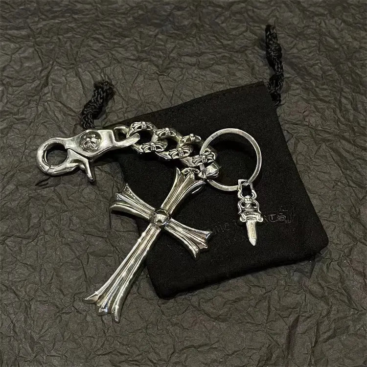 Retro cross sword keychain - Blade & Thread