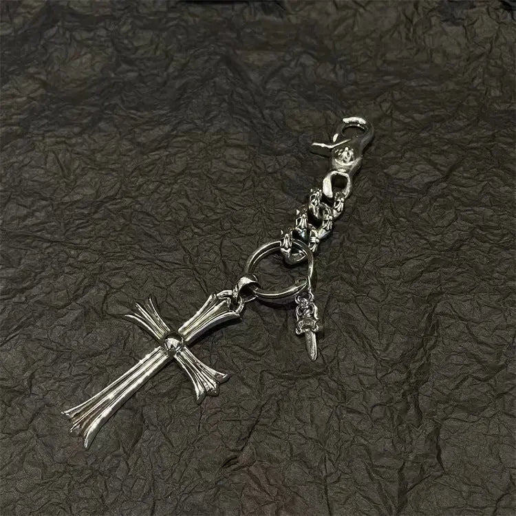 Retro cross sword keychain - Blade & Thread