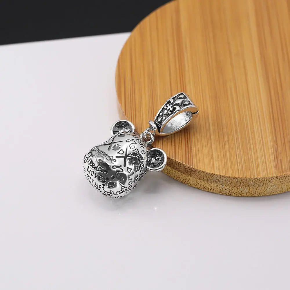 Retro Cute violent bear necklace - Blade & Thread