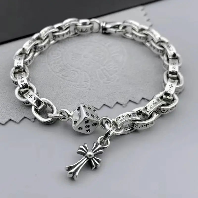 Retro domineering bracelet hip-hop personality men's cross bracelet - Blade & Thread