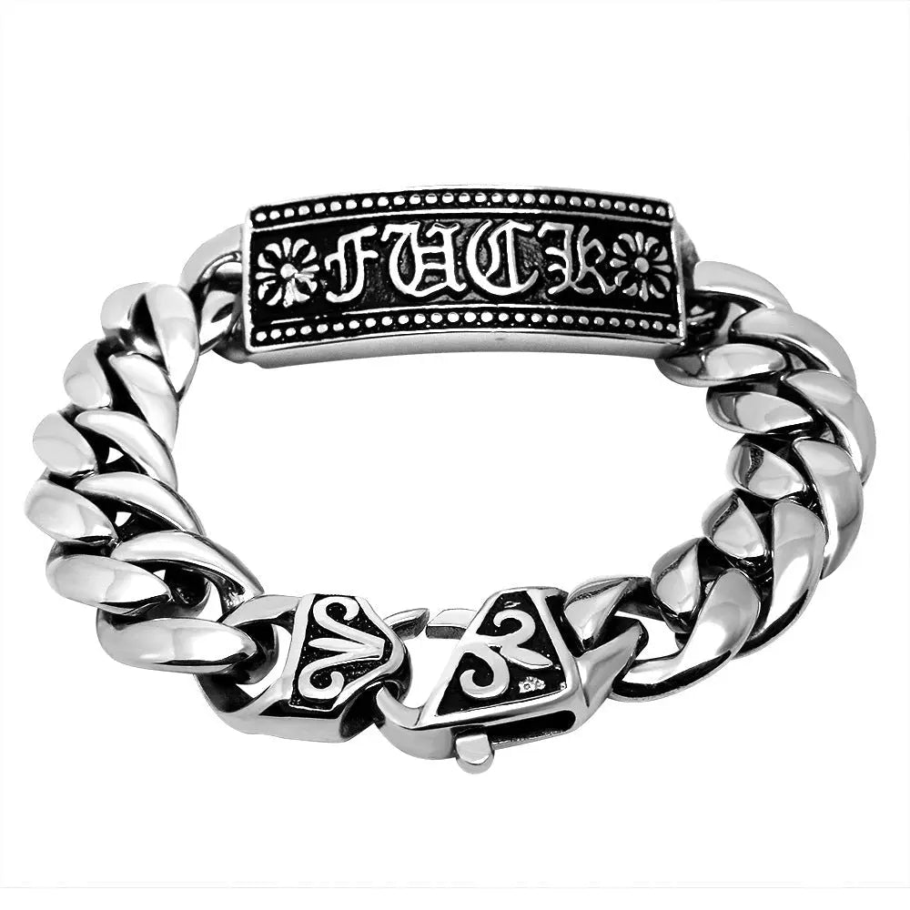 Retro domineering bracelet hip-hop personality men's cross bracelet - Blade & Thread