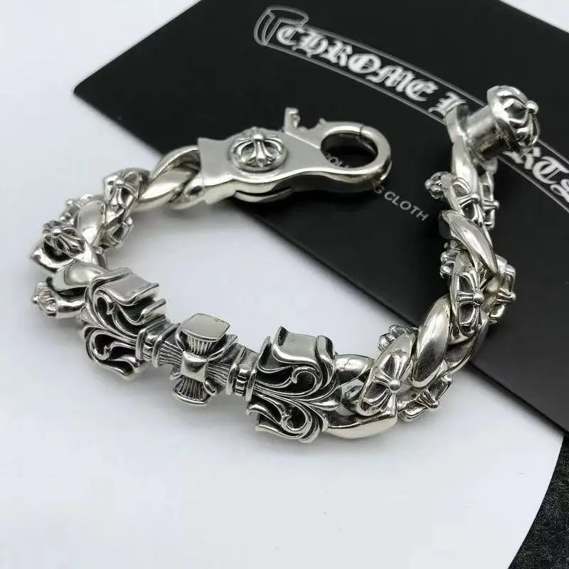Retro domineering bracelet hip-hop personality men's cross bracelet - Blade & Thread