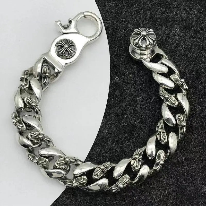 Retro domineering bracelet hip-hop personality men's cross bracelet - Blade & Thread