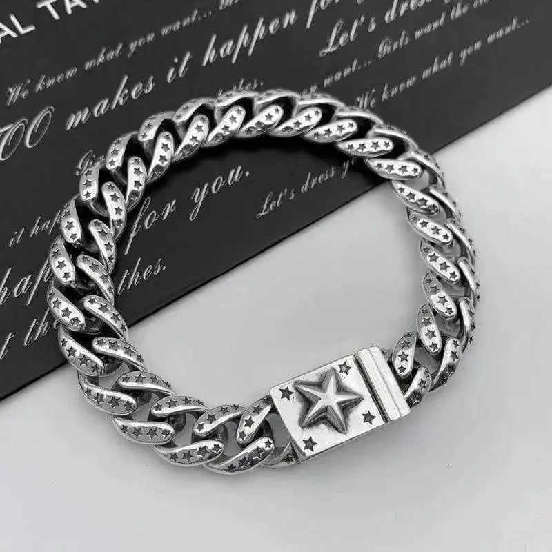 Retro domineering bracelet hip-hop personality men's cross bracelet - Blade & Thread