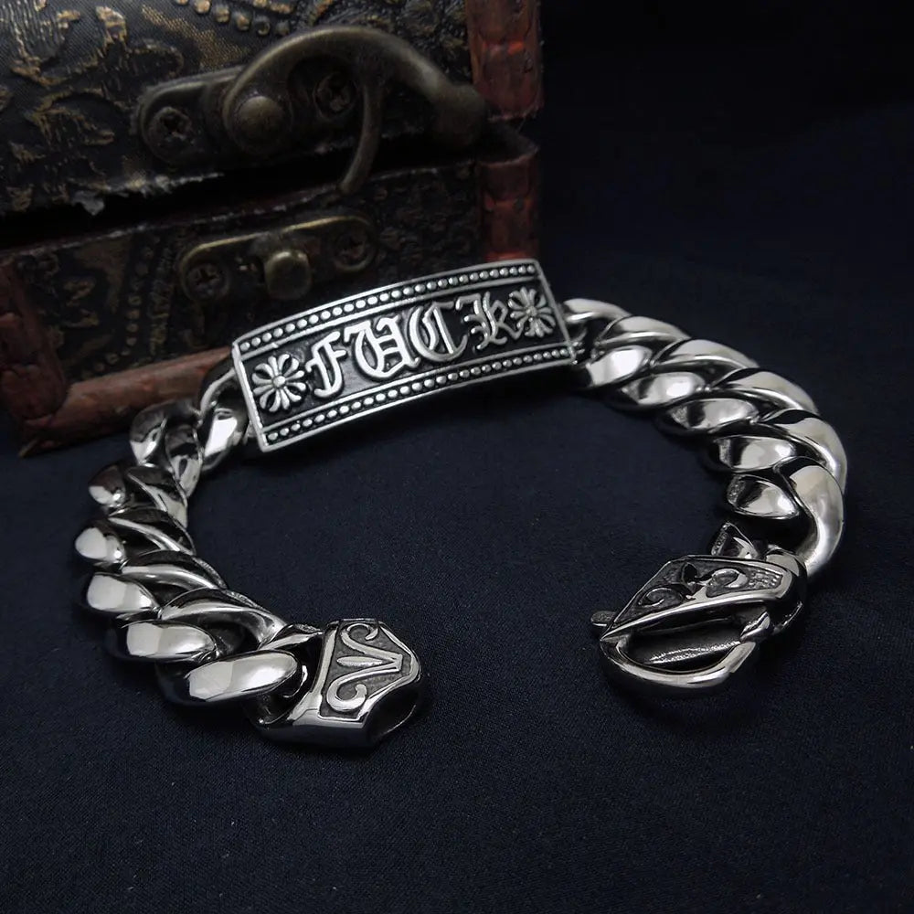 Retro domineering bracelet hip-hop personality men's cross bracelet - Blade & Thread