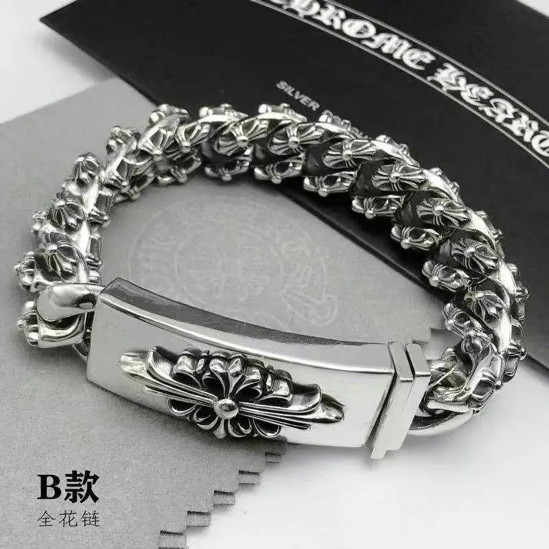 Retro domineering bracelet hip-hop personality men's cross bracelet - Blade & Thread