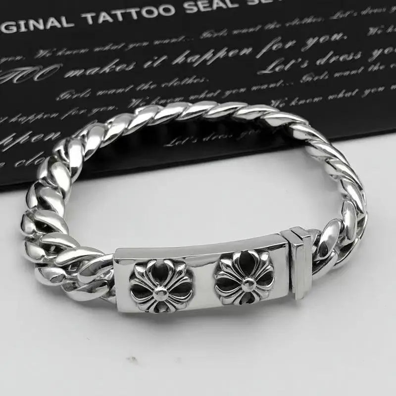 Retro domineering bracelet hip-hop personality men's cross bracelet - Blade & Thread