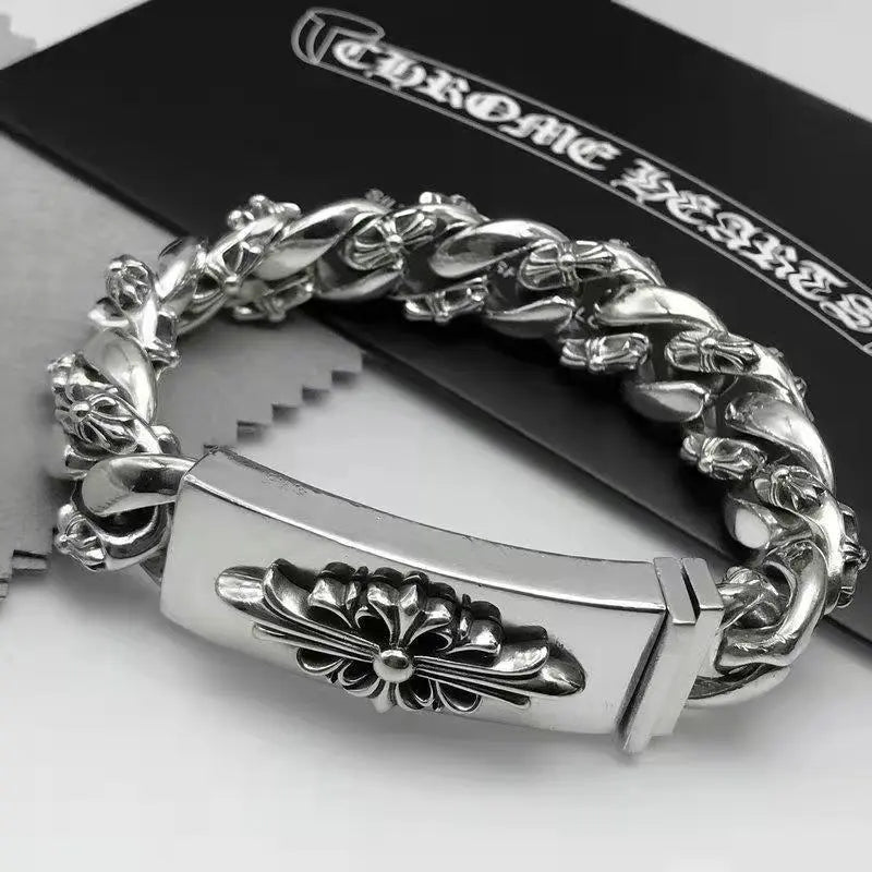 Retro domineering bracelet hip-hop personality men's cross bracelet - Blade & Thread