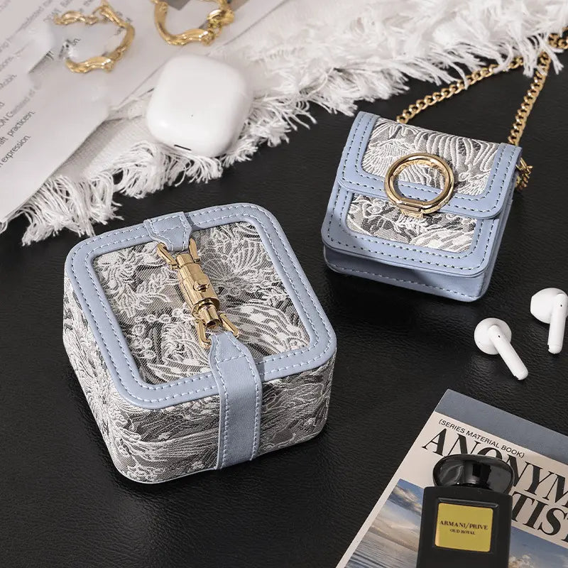 Retro embroidery portable jewelry box - Blade & Thread