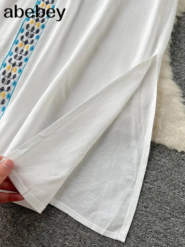 Retro Embroidery Sun Protection Shirt Chiffon Long Streetwear - Blade & Thread