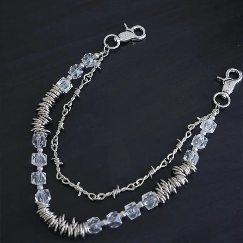 Retro fashion thorn shaped pearl bag chain - Blade & Thread