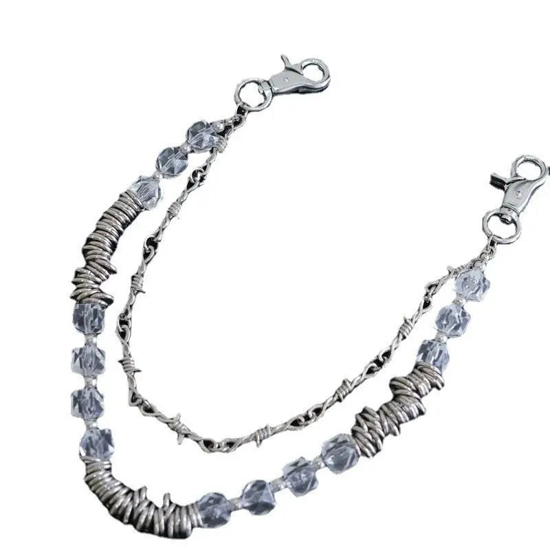 Retro fashion thorn shaped pearl bag chain - Blade & Thread