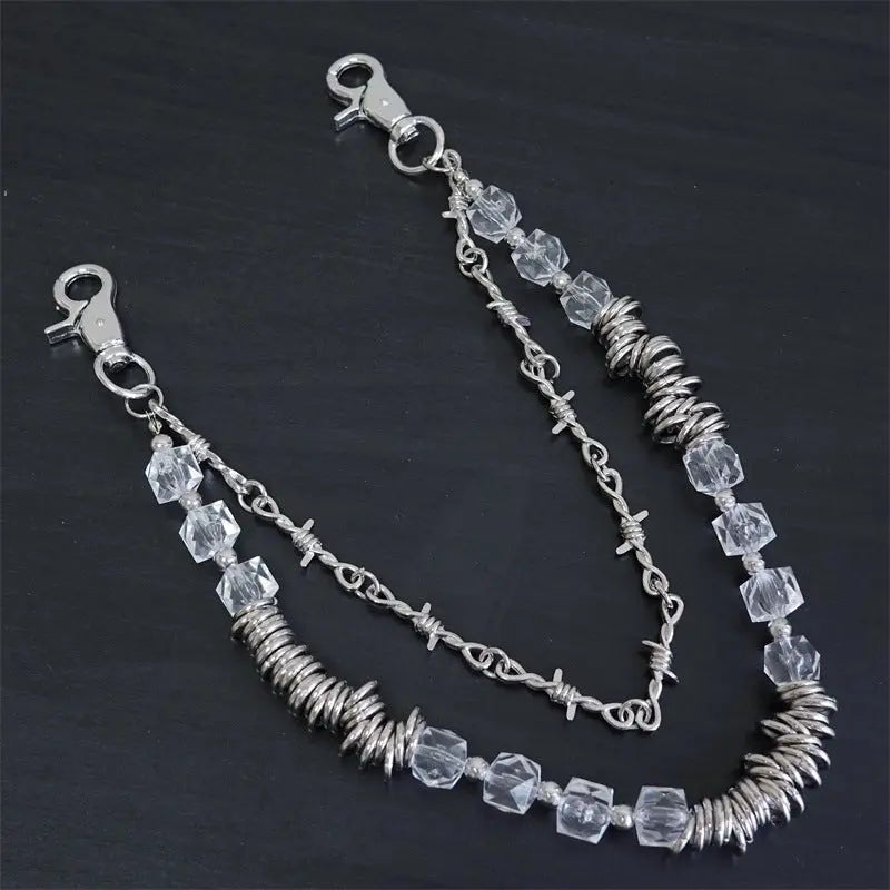 Retro fashion thorn shaped pearl bag chain - Blade & Thread