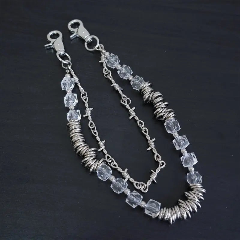 Retro fashion thorn shaped pearl bag chain - Blade & Thread