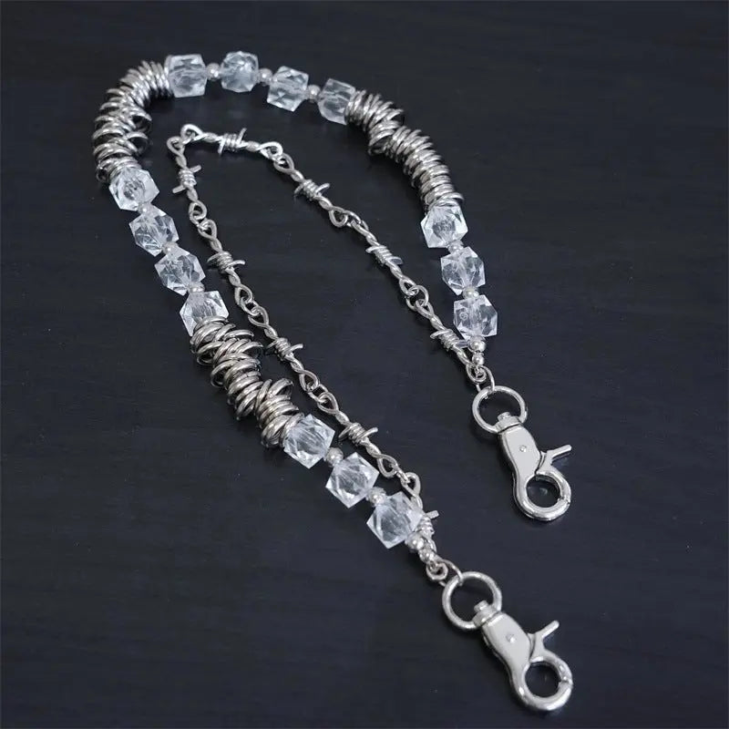 Retro fashion thorn shaped pearl bag chain - Blade & Thread