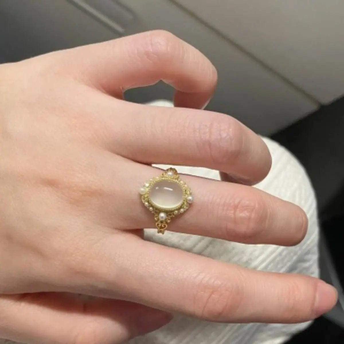 Retro style light green ring - Blade & Thread