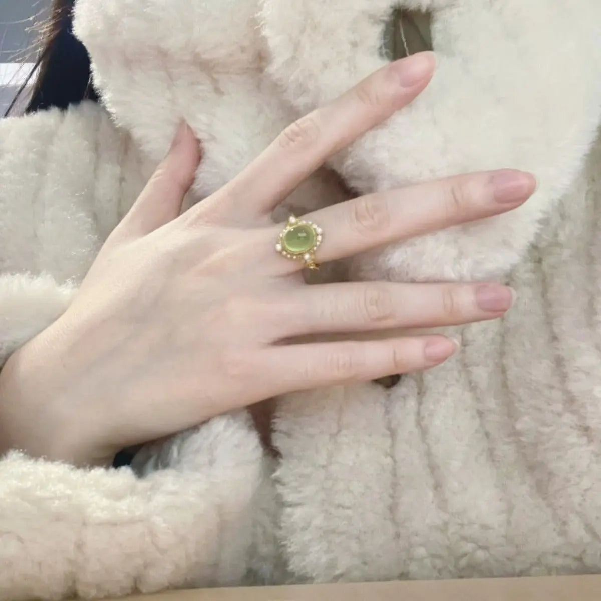 Retro style light green ring - Blade & Thread