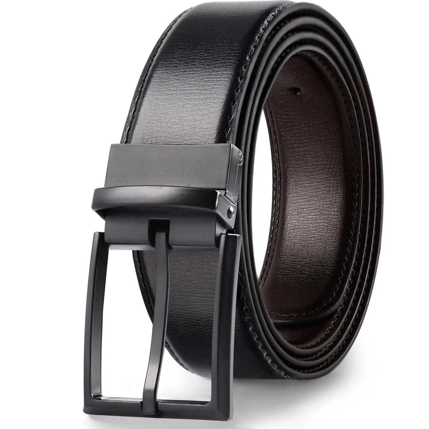 Reversible Mens Belt Black and Brown, Mens Dress Casual Belt, Thick Leather Belt - Blade & Thread