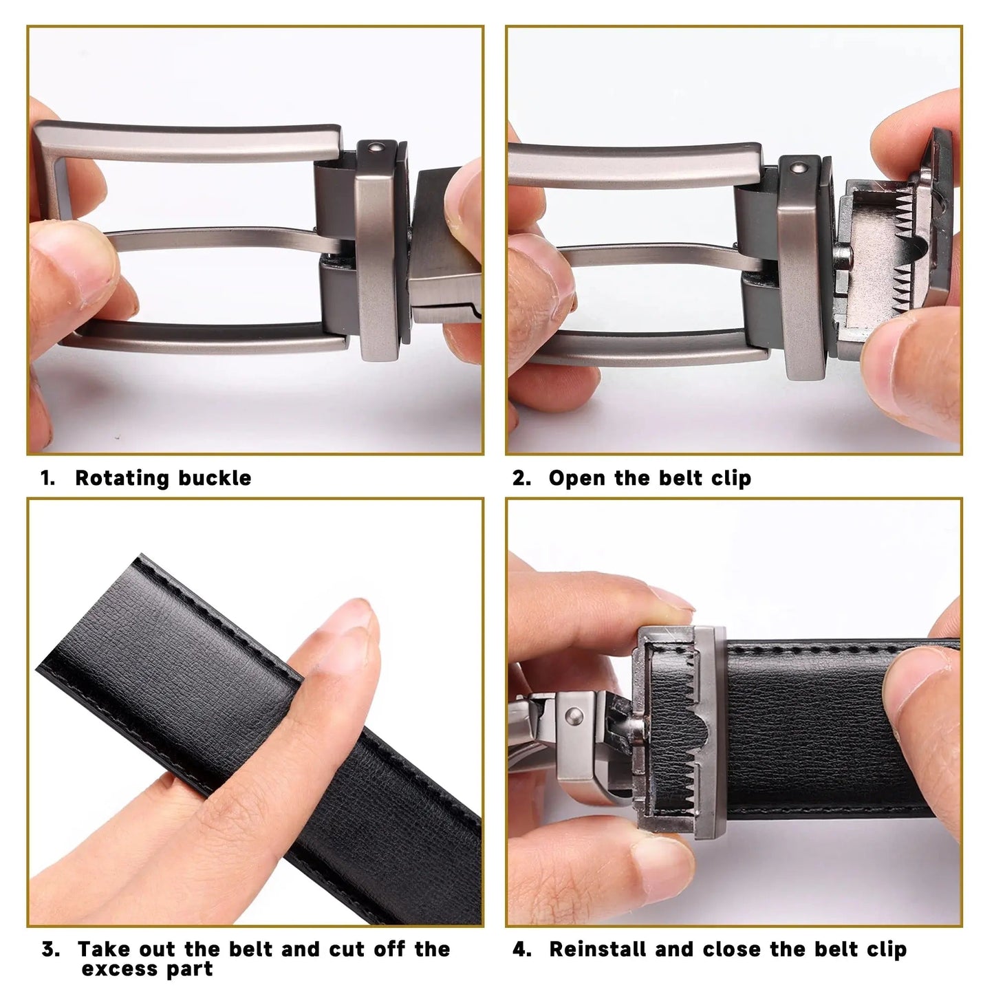 Reversible Mens Belt Black and Brown, Mens Dress Casual Belt, Thick Leather Belt - Blade & Thread