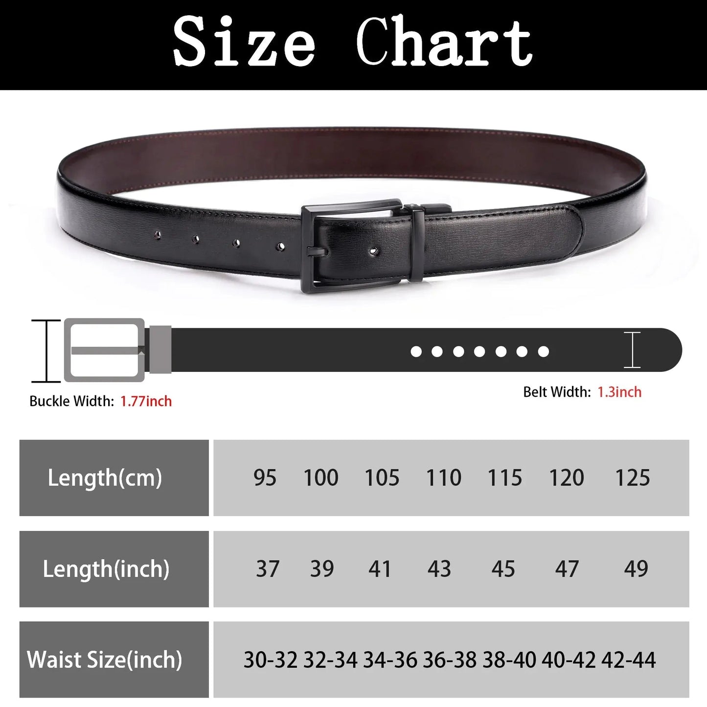 Reversible Mens Belt Black and Brown, Mens Dress Casual Belt, Thick Leather Belt - Blade & Thread
