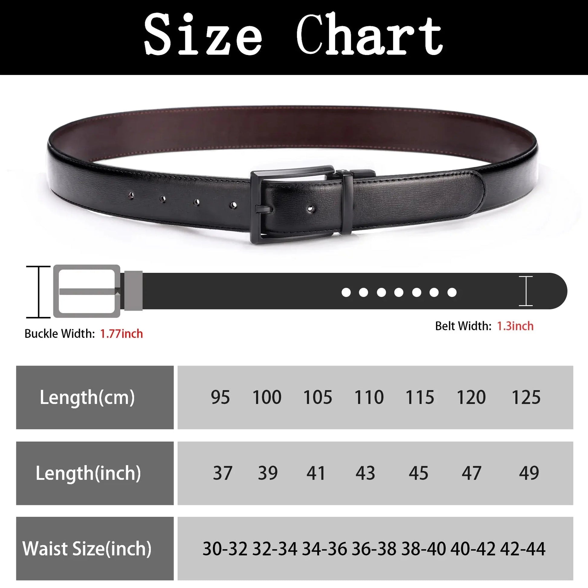 Reversible Mens Belt Black and Brown, Mens Dress Casual Belt, Thick Leather Belt - Blade & Thread