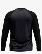 Red and navy men's Raglan RG3000 jersey from SpectraUSA, showing the back view with color-blocked design.
