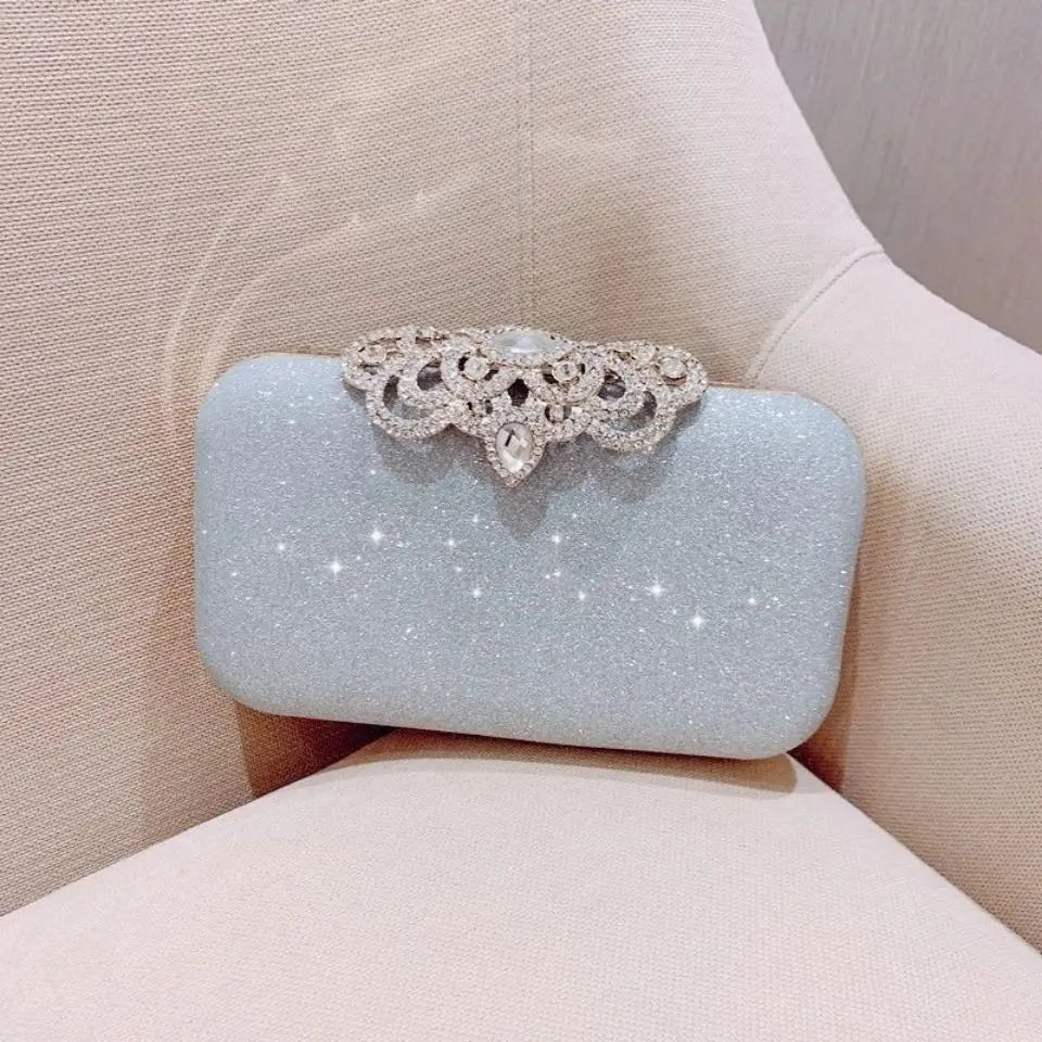 Rhinestone Evening Bags Wedding Diamonds Handbags Black Chic Bag With Handle - Blade & Thread
