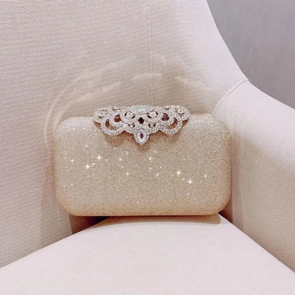 Rhinestone Evening Bags Wedding Diamonds Handbags Black Chic Bag With Handle - Blade & Thread