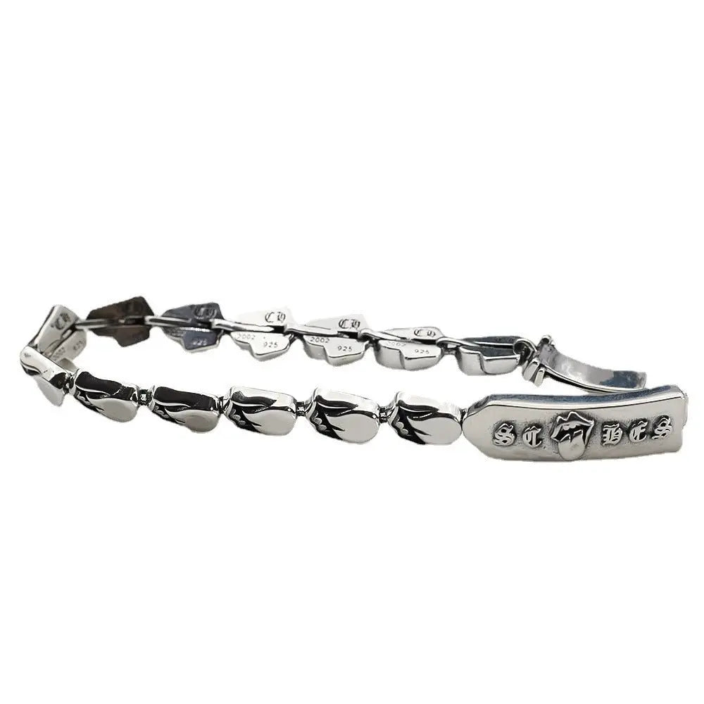 Rolling Stone Tongue Patchwork Bracelet - Blade & Thread
