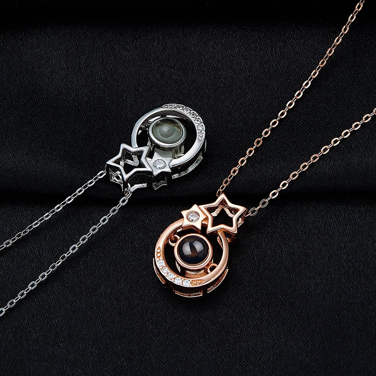 Romantic Gift Custom star shape Photo Projector Pendant Necklace - Blade & Thread