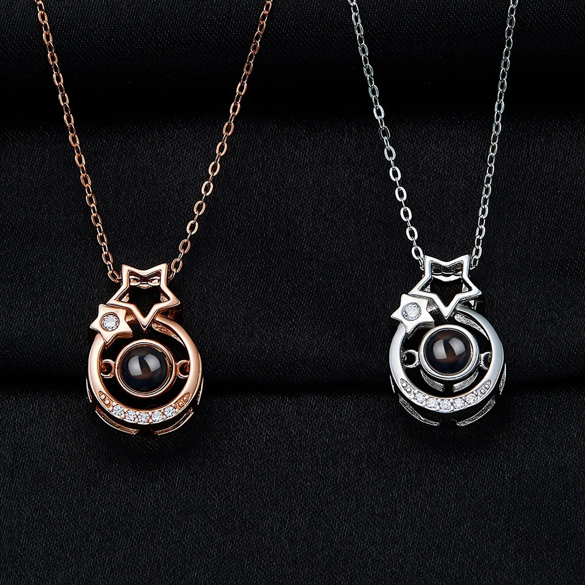 Romantic Gift Custom star shape Photo Projector Pendant Necklace - Blade & Thread