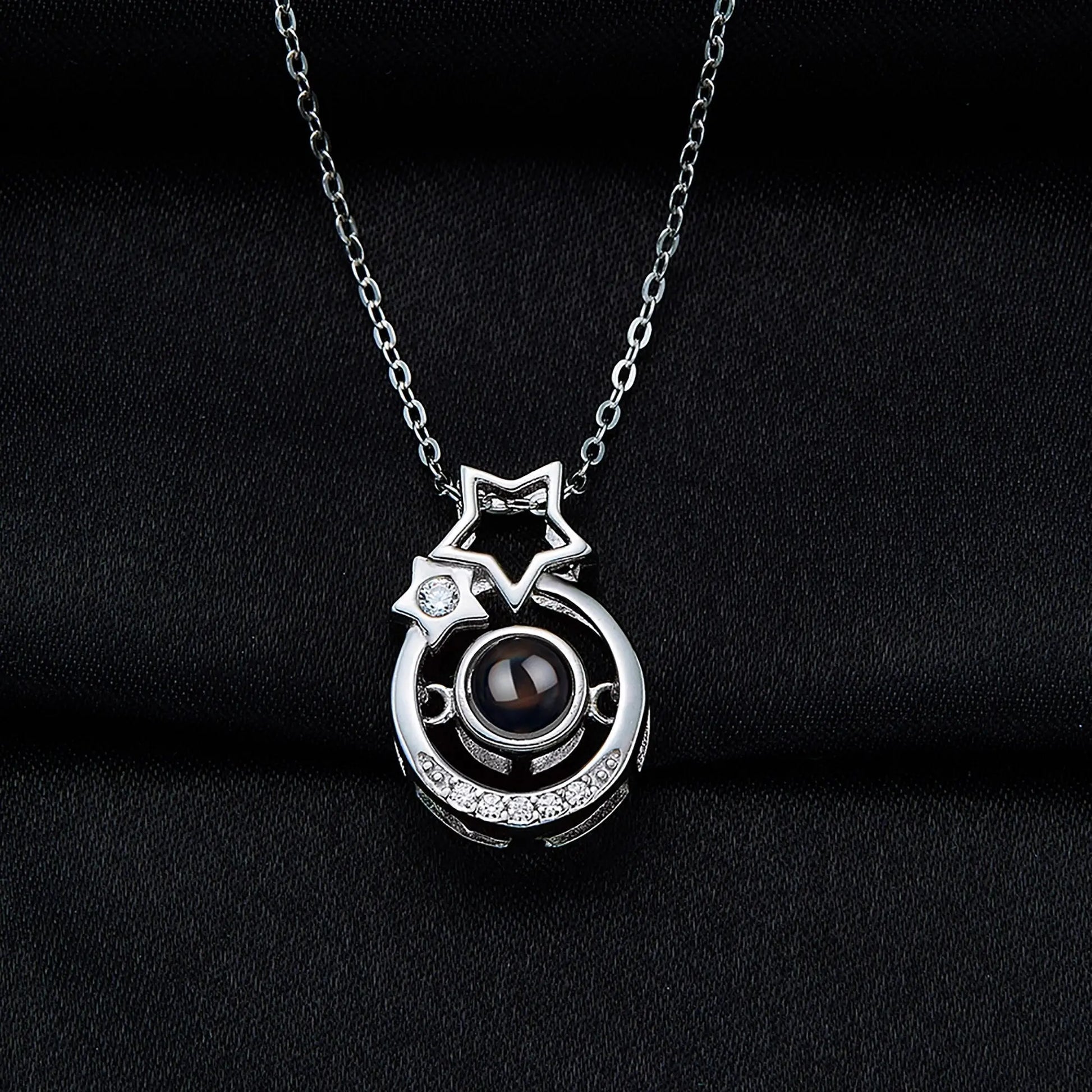 Romantic Gift Custom star shape Photo Projector Pendant Necklace - Blade & Thread