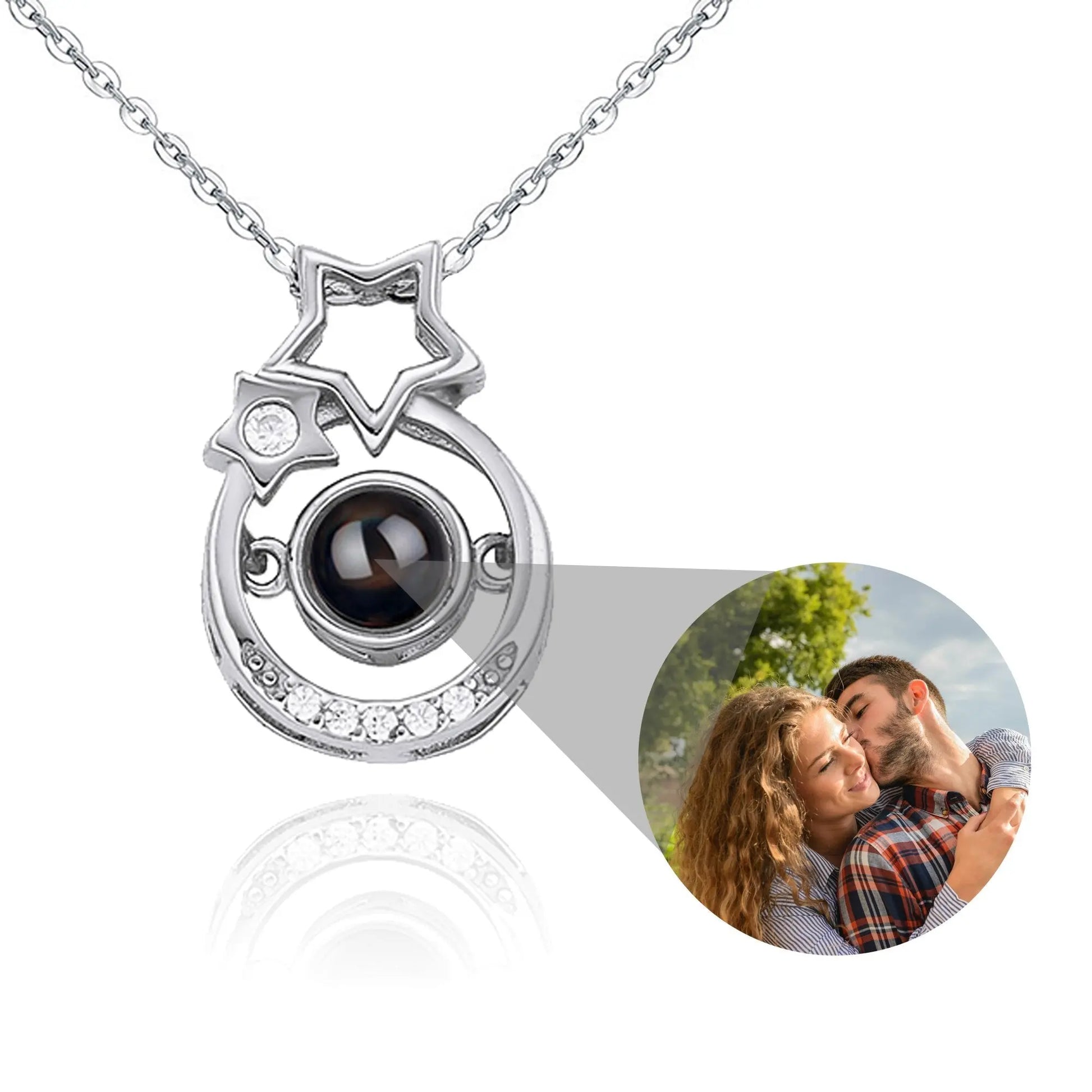 Romantic Gift Custom star shape Photo Projector Pendant Necklace - Blade & Thread