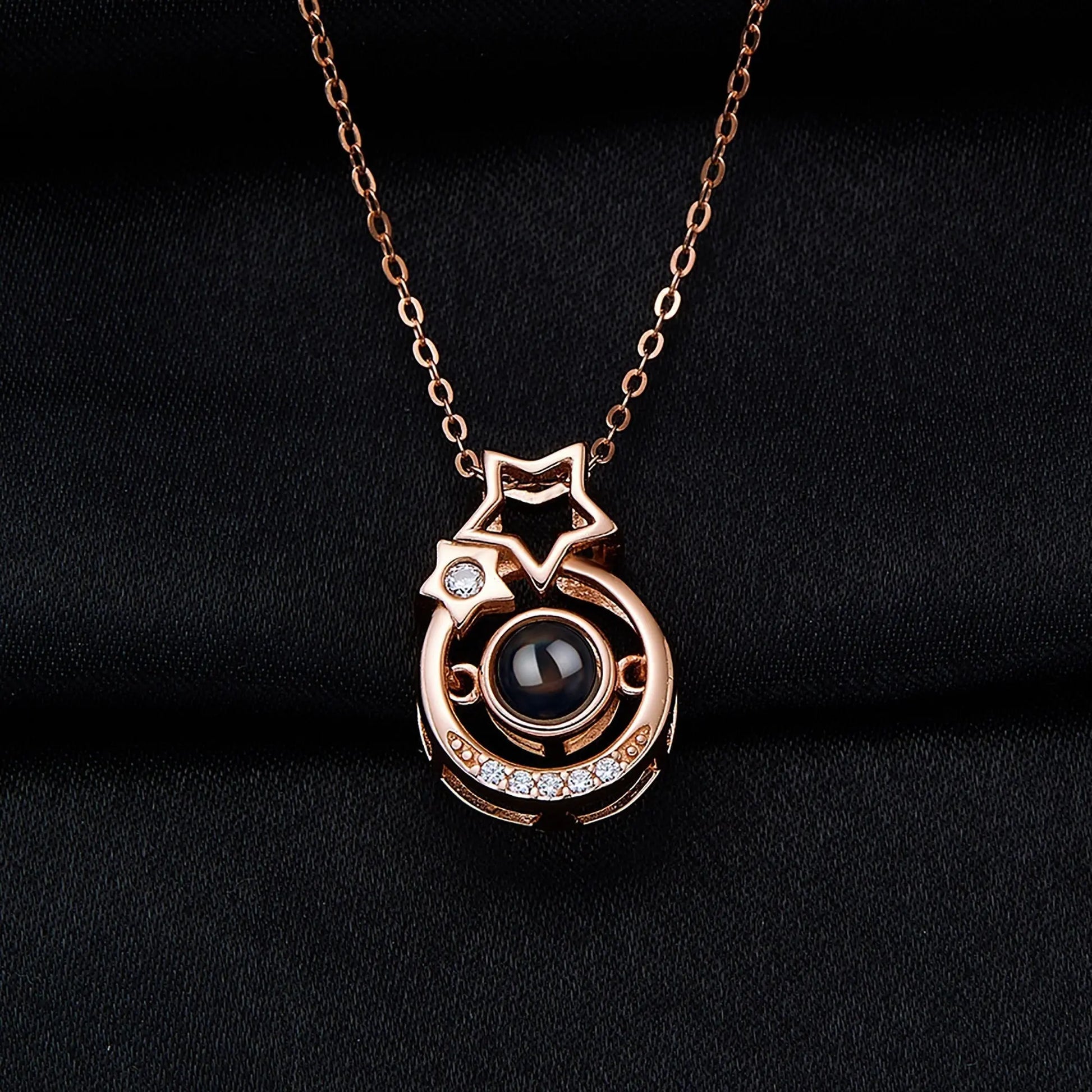 Romantic Gift Custom star shape Photo Projector Pendant Necklace - Blade & Thread