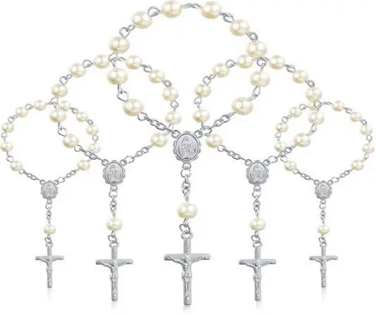 rosary love angel wings bracelet - Blade & Thread