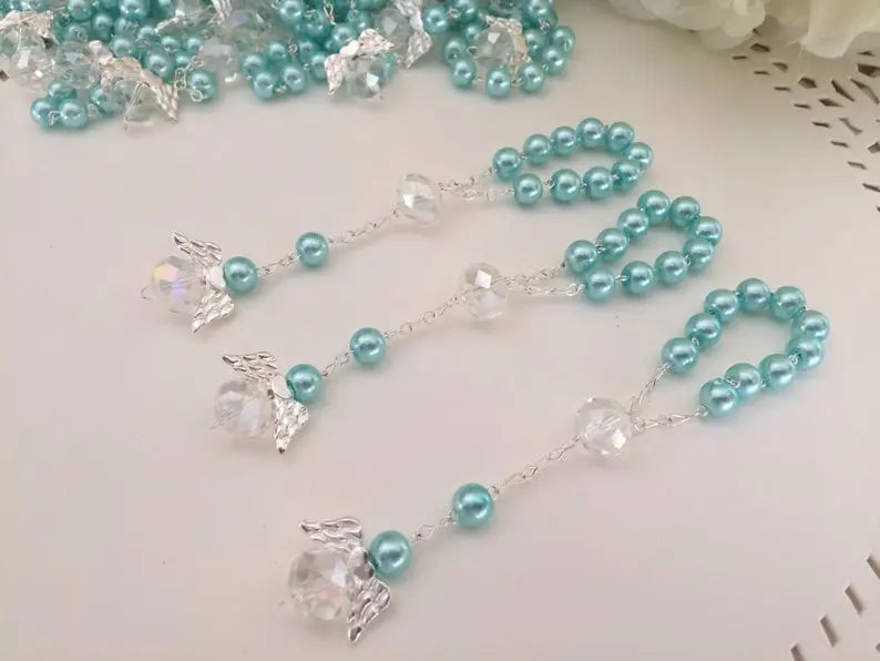 rosary love angel wings bracelet - Blade & Thread