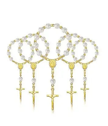 rosary love angel wings bracelet - Blade & Thread