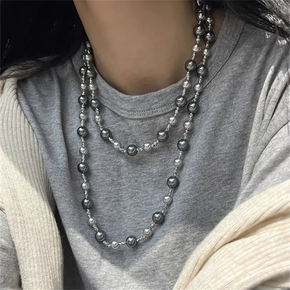 rosary necklace Tahitian pearl necklace - Blade & Thread