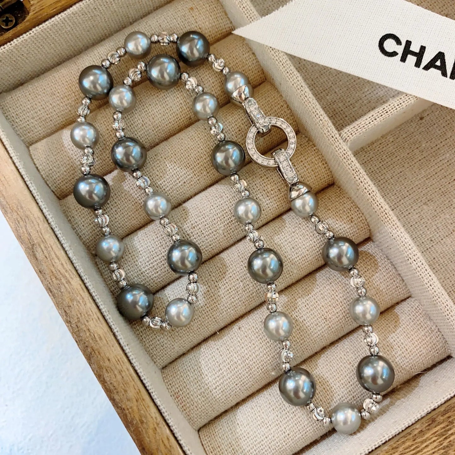 rosary necklace Tahitian pearl necklace - Blade & Thread