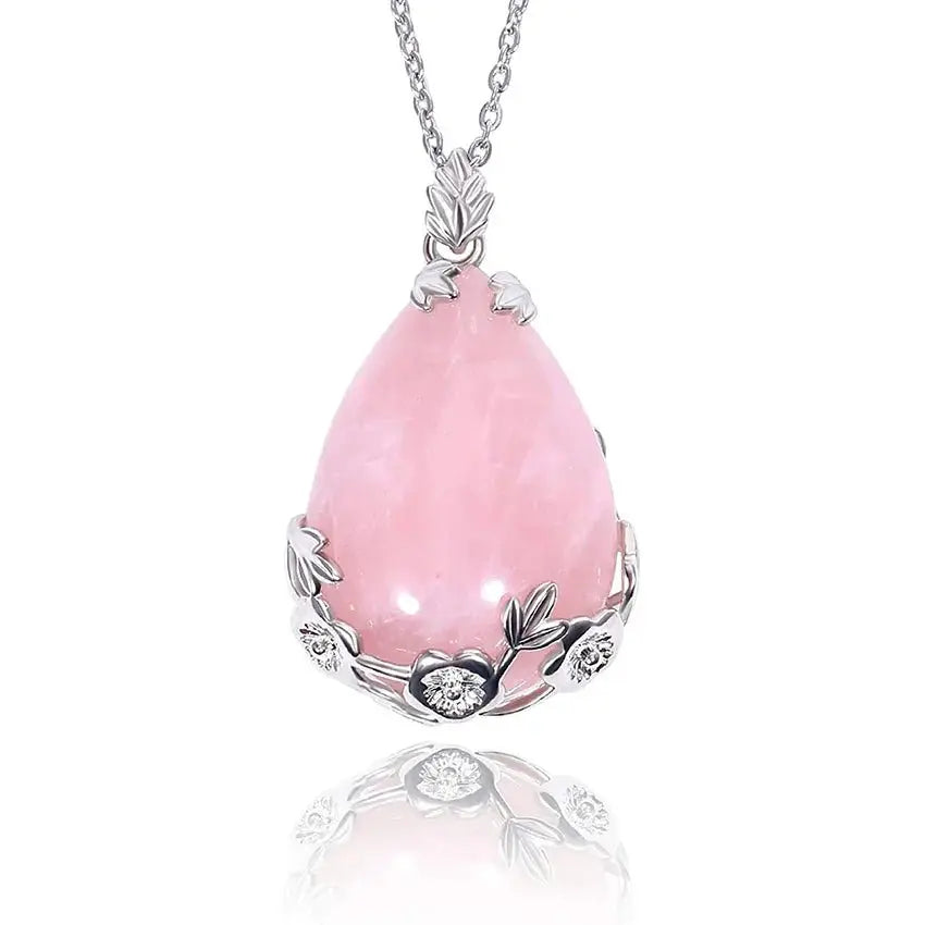 rose quartz pendant - Blade & Thread