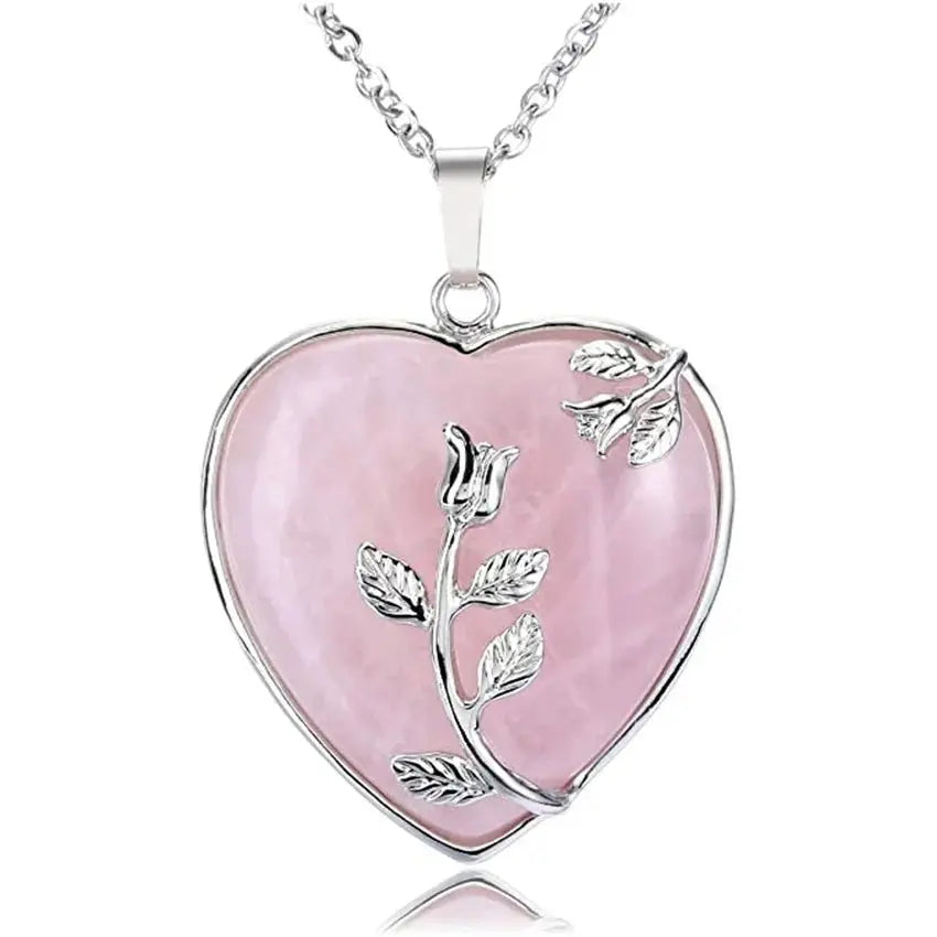 rose quartz pendant - Blade & Thread