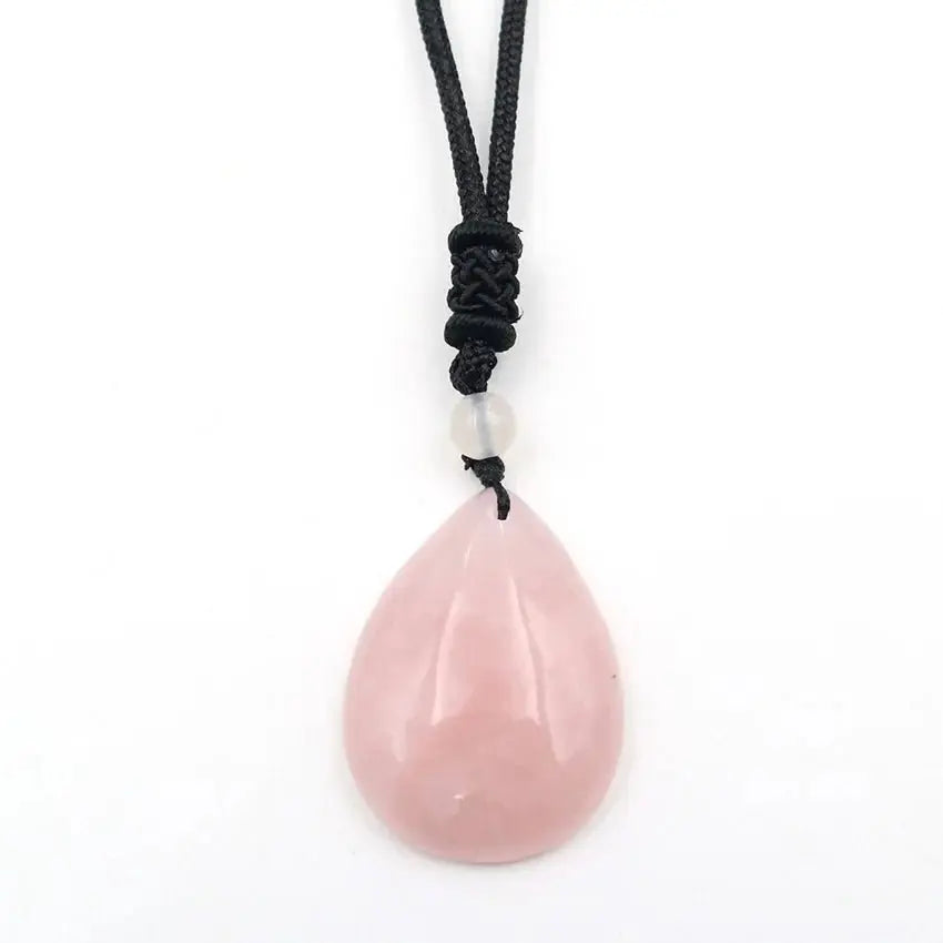 rose quartz pendant - Blade & Thread