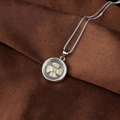 Rotatable Windmill Pendant Necklace AAA Cubic Zirconia Pave Gold Silver Color Crystal Necklace Jewelry - Blade & Thread