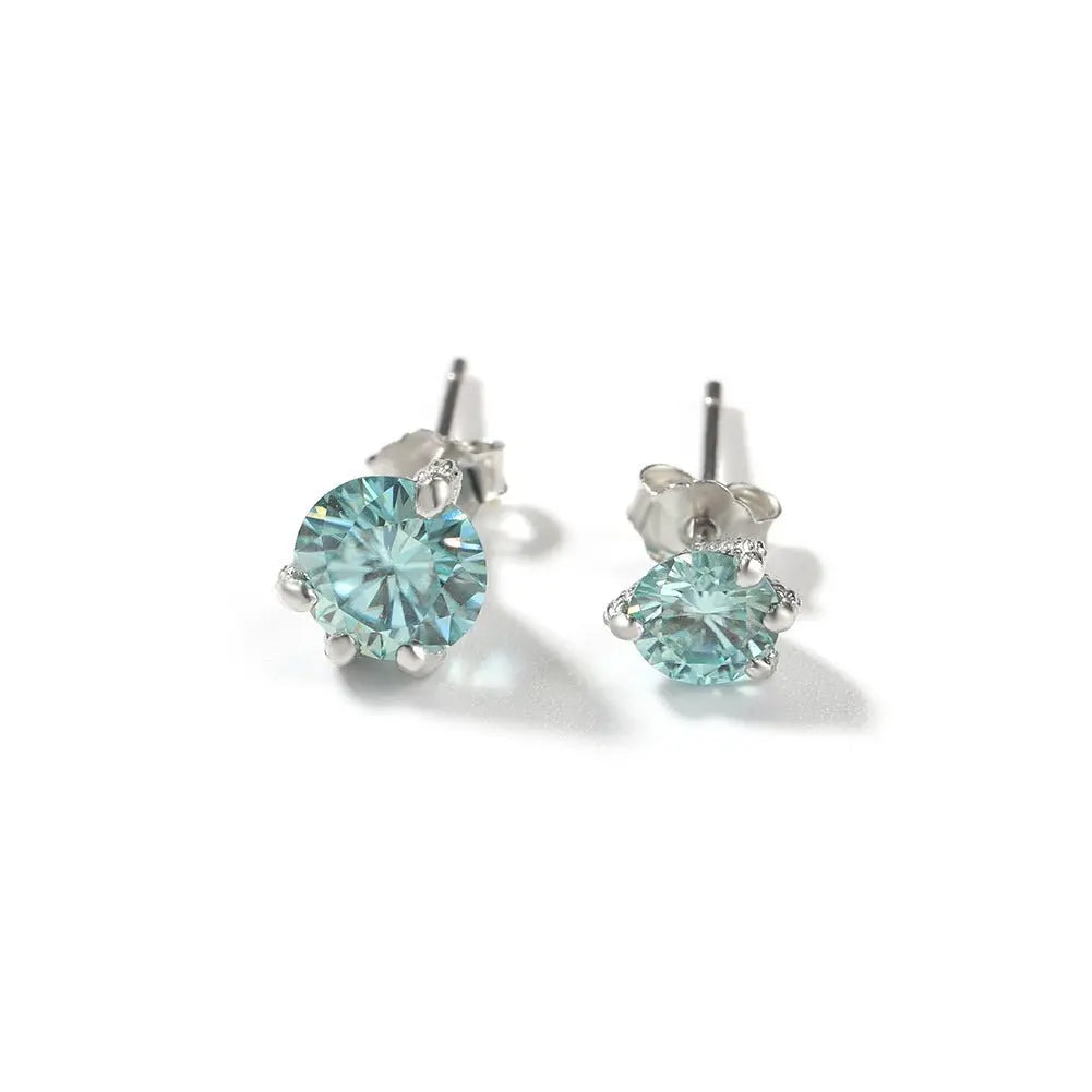 S925 silver moissanite dragon claw earrings - Blade & Thread