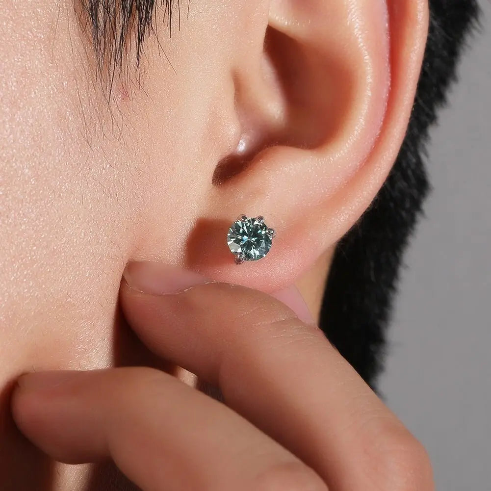 S925 silver moissanite dragon claw earrings - Blade & Thread