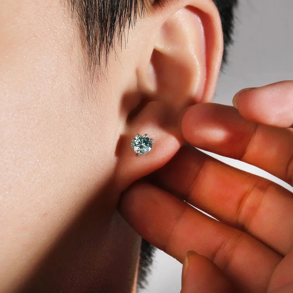 S925 silver moissanite dragon claw earrings - Blade & Thread